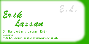 erik lassan business card